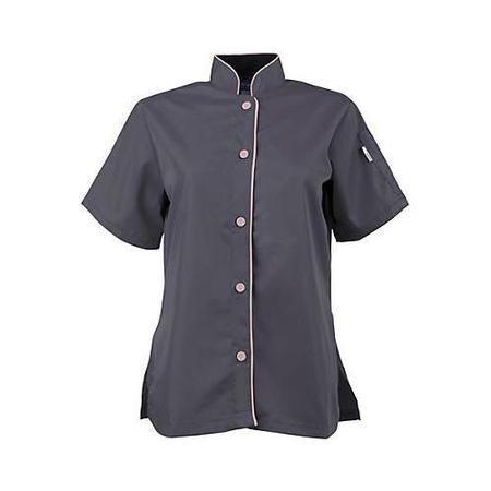 KNG Sm Women's Active Slate and Pink Chef Shirt 2127SLPKS